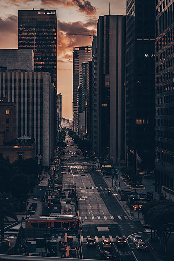 Cities, Cars, City, Building, View From Above, Road HD phone wallpaper