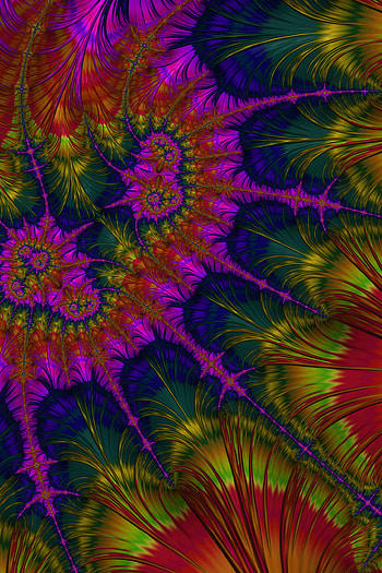 Trippy Psychedelic Fractal Art, trippy, psychedelic, hippie, Abstract, fractal HD phone wallpaper