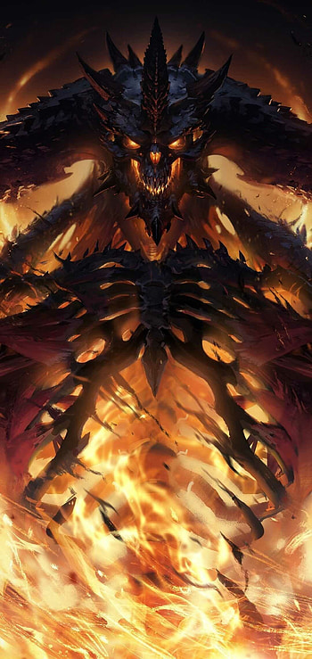 Diablo background, , Demonic ry HD phone wallpaper