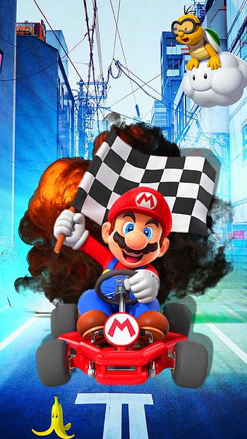 Mario Kart, Artistic , Dynamic gaming, Retro charm HD phone wallpaper