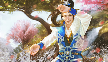 Fantasy man, blue, janusl, pink, fantasy, man HD wallpaper
