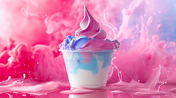 Frozen Yogurt Delight, food, dessert, frozen yogurt, ice cream, colorful HD wallpaper