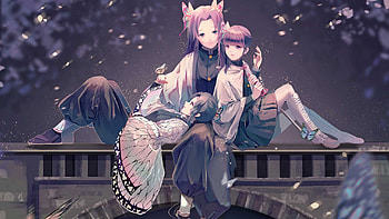 Kanae Kocho Kanao Tsuyuri Shinobu Kochou Demon Slayer Kimetsu no Yaiba HD wallpaper