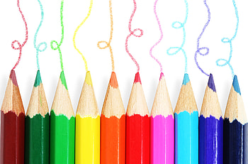 Miscellanea, Miscellaneous, Colored Pencils, Colors, Color, Paints, Colour Pencils, White Background HD wallpaper