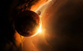 sunrise in space, horizon, great, awesome, galaxy, universe, , , stars, outstanding, wonderful, sunrise, nice, nebula, planet, fantastic, amazing, adorable, marvellous, sun, stunning, galaxies, planets, beautiful, super, nebula fog, dawn, star, pretty, space, skyphoenixx1 HD wallpaper