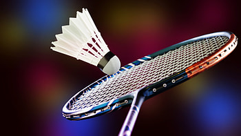 Racquet and shuttlecock, Badminton HD wallpaper