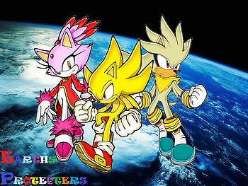 super,sonic, silver, sonic, supers, blaze HD wallpaper