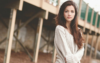 emily, white, dress, look, beauty HD wallpaper