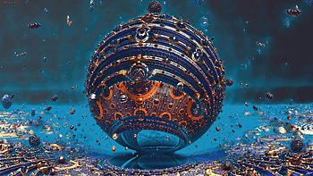 Fractals, sphere, abstract HD wallpaper