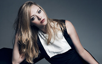 Amanda Seyfried, black, blonde, girl, actress, woman HD wallpaper