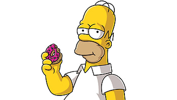 Homer Simpson 60th birtay, of Homer Simpson, Donut HD wallpaper