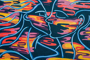 Art, Graffiti, Kiss HD wallpaper