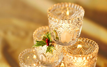 Christmas Evening Lights, golden, decoration, christmas, candles, celebration HD wallpaper