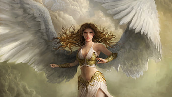 great wings, wings, angel, abstract, angels HD wallpaper