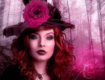 Witch in Forest, attractions in dreams, forests, weird things people wear, digital art, woman, creative pre-made, love four seasons, fantasy, manipulation HD wallpaper