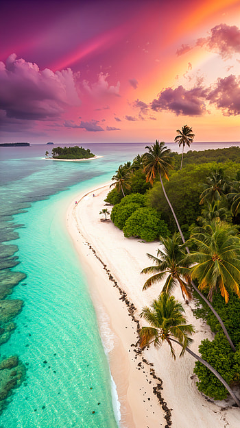 Island Paradise: Serene for Your Moments, beach, tropical, palm tree HD phone wallpaper