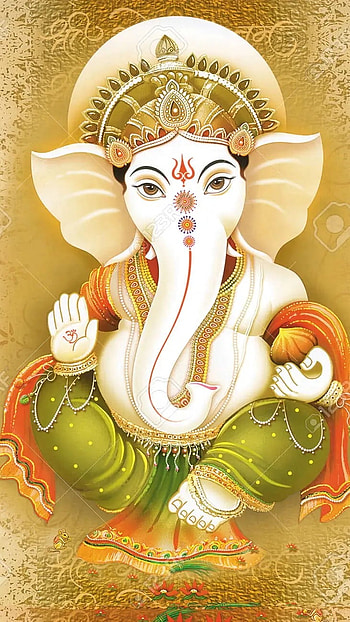 God Ganesh, Simple, Painting HD phone wallpaper