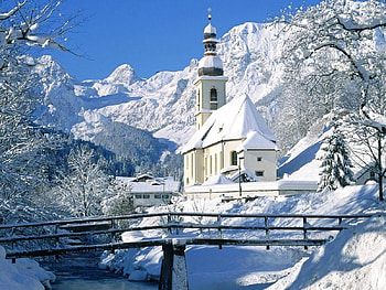 Church, winter, beautiful, nature HD wallpaper