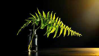Elegant Fern in Ultra, fern, plant, vase, green, still life HD wallpaper