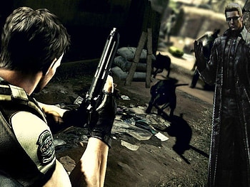 chris vs wesker, chris, resident evil HD wallpaper