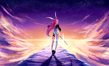 Valkyrja, Anime girl, warrior, hot, Honkai Impact HD wallpaper