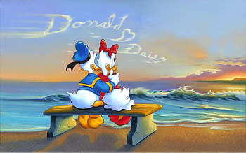 Donald Duck, Daisy Duck, Mickey Mouse, Minnie Mouse, Summer fun HD wallpaper