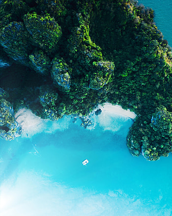 Plants, Nature, Rocks, View From Above, Ocean, Island, Thailand HD phone wallpaper