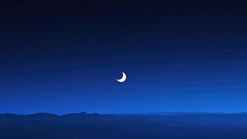 Minimal Night Moon Blue Sky , moon, sky, blue, minimalism, minimalist, artist, artwork, digital-art, deviantart HD wallpaper