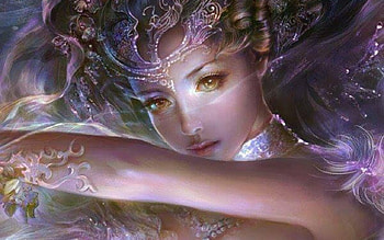 Beauty, mermaid, eyes, face, beautiful, lovely, stones HD wallpaper