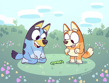 Bluey and Bingo Cartoon, Bluey HD wallpaper
