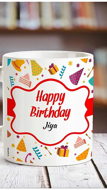 J Name, Jiya, Happy Birtay, mug HD phone wallpaper