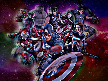 The Avengers Marvel Comics, avengers, marvel, comics, artwork, artist, digital-art, iron-man, captain-america, hulk, black-widow, wanda-maximoff, vision, thor, hawkeye HD wallpaper