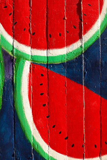 Art, Miscellanea, Miscellaneous, Wall, Colorful, Colourful, Watermelon HD phone wallpaper