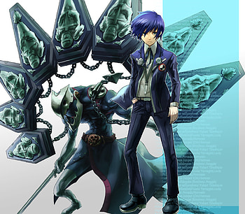 Persona 3 Minato & Thanatos, shin megami tensei, persona, arisato minato, persona 3, thanatos HD wallpaper
