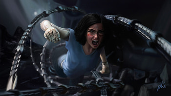 Alita: Battle Angel , High-resolution, Futuristic heroine, Action-packed scenes HD wallpaper