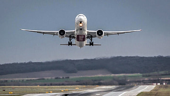 Bon Voyage, plane, sky, fly, land HD wallpaper
