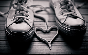 Love, Bw, Chb, Mood, Footwear, Laces, Shoelaces, Sepia HD wallpaper