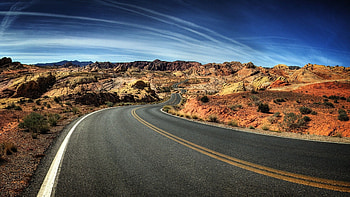 Rangipo desert, Highway HD wallpaper