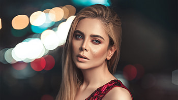 Blonde Girl Eyes, girls, model, blonde HD wallpaper