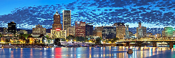 Portland Oregon Skyline, Blues festival city, Waterfront charm, Pacific Northwest HD wallpaper