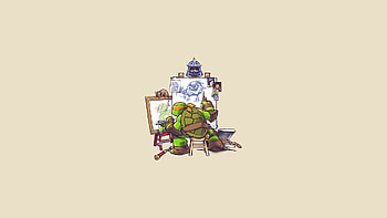 Vector, , Drawing, Teenage Mutant Ninja Turtles, Michelangelo HD wallpaper