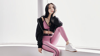 Jisoo Alo Yoga, jisoo, blackpink, celebrities, model, music, singer HD wallpaper