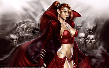 Crimson Enchantress, woman, enchantress, war, red HD wallpaper