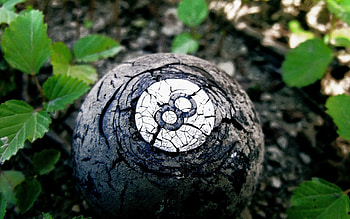 Grass, Macro, Old, Ball, Figure, Numeral, Eight HD wallpaper