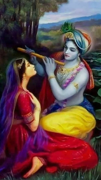 Radha Krishna , Flute, Instrument HD phone wallpaper