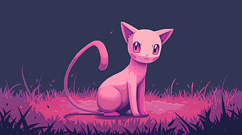 Mew Pixel Art for Background, Mew (Pokémon), pixel art HD wallpaper