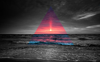 Beach Prism, beach, prism, creative HD wallpaper