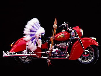 1941HarleyDavidsonVintageIndianMotorcycle, indian, harley davidson, motorbike, red HD wallpaper