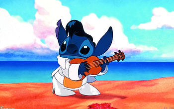 Disney Lilo & Stitch Guitar Cartoons background HD wallpaper
