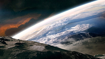 Outer Space Outer, Space, Earth, Astronauts ... ... HD wallpaper